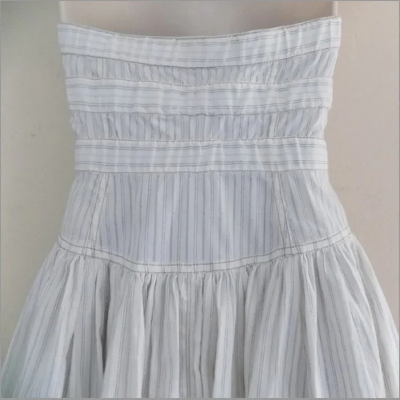 Byron Lars Strapless Dress in Cream and Gray - Picture 4 of 7